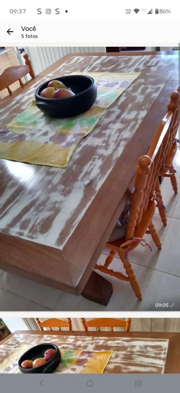 Mesa jantar madeira maciça  - Foto 2