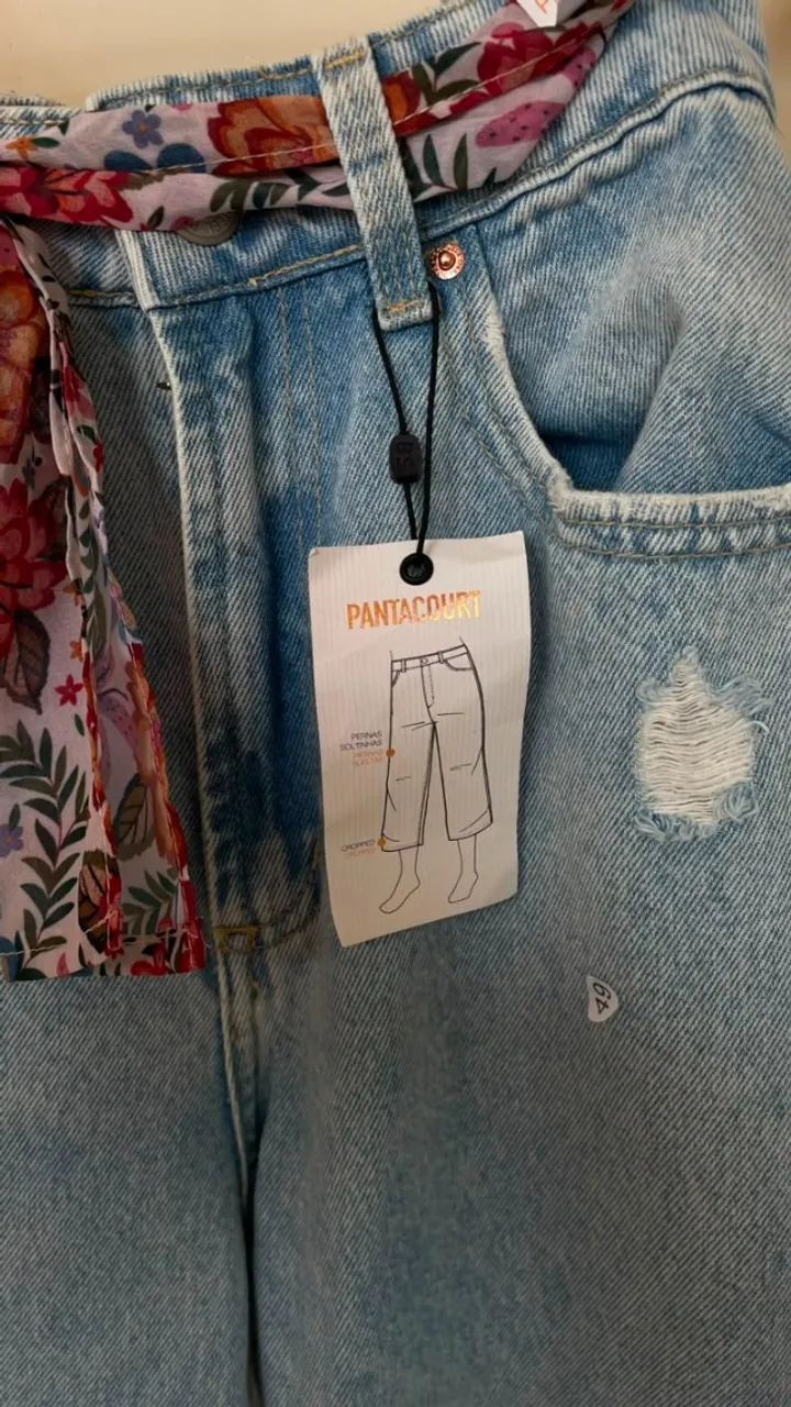 Calça Jeans Pantacourt - Foto 5