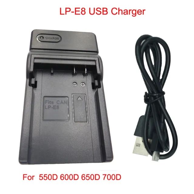 Carregador Usb para Baterias Canon Câmeras Nb-2L Lp-E6 Lp-E8 Nb-13L Lp-E10 Lp-E6Nh Bp-511 - Foto 5