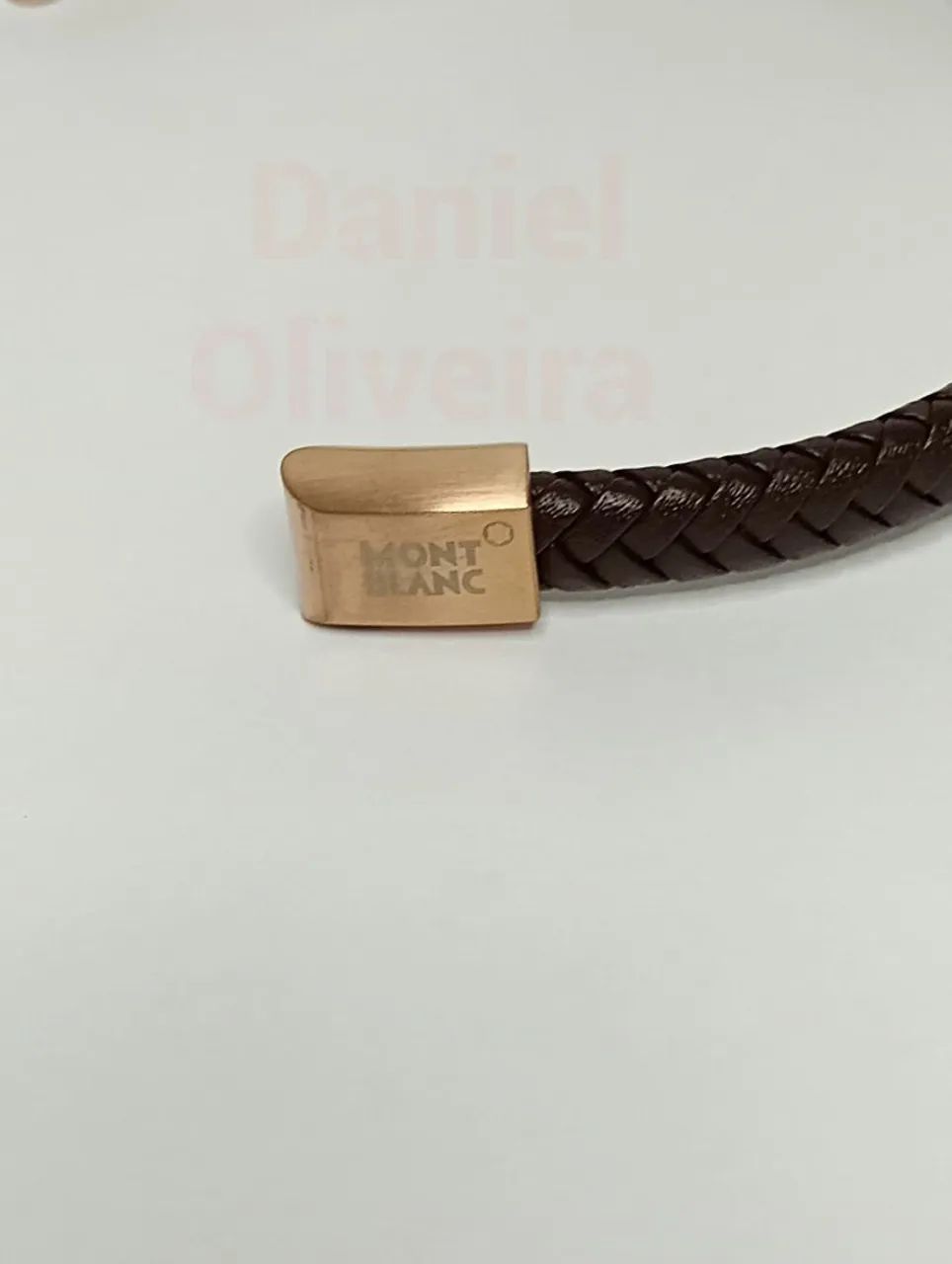 Pulseira de couro Montblanc Marrom Rose - Foto 4