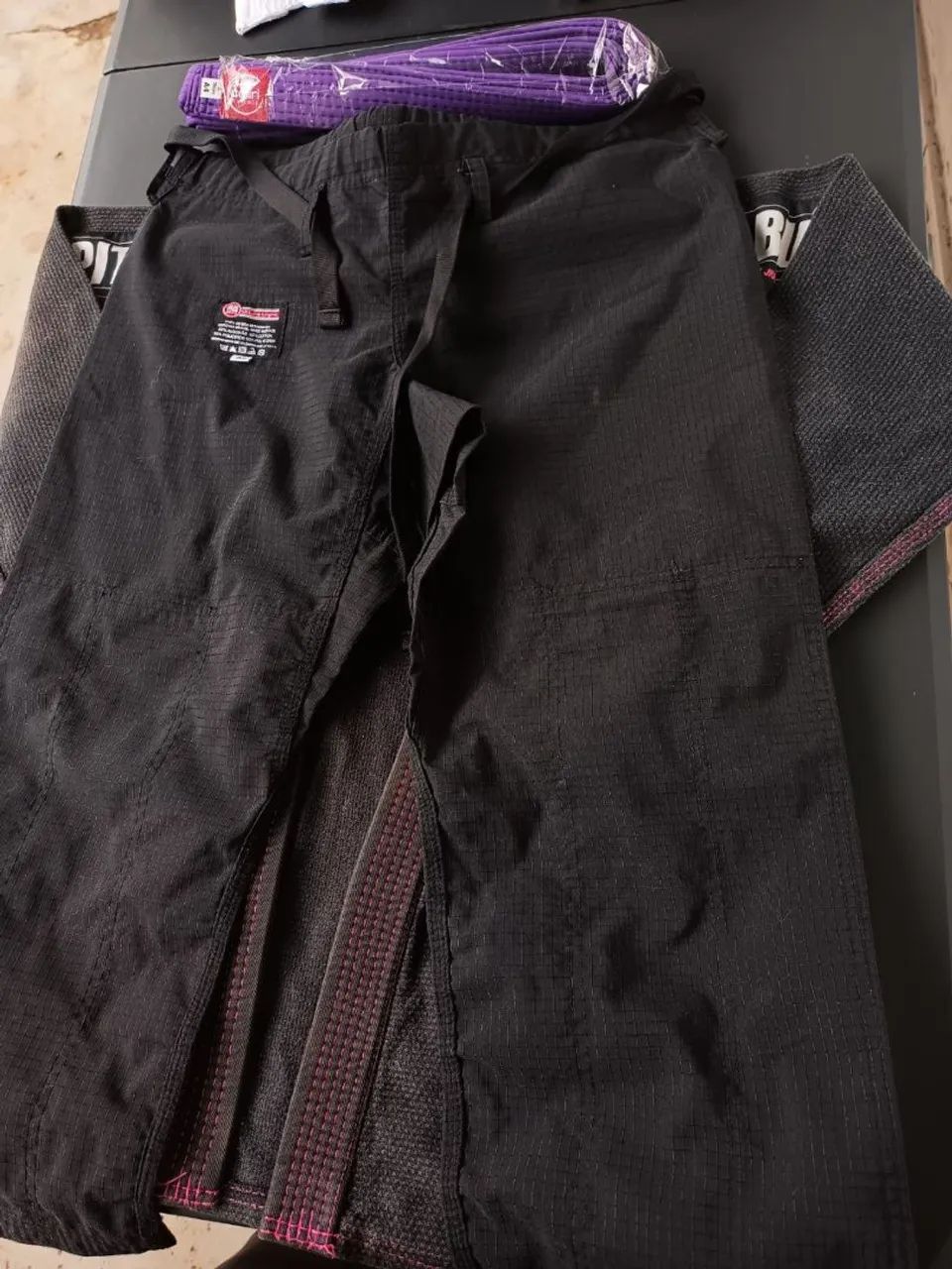 Kimono pitbull calça a0 usado Jiu-Jitsu  - Foto 4