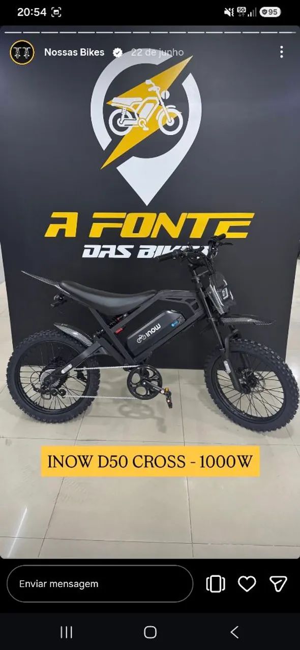 Bicicleta elétrica d50 cross inow