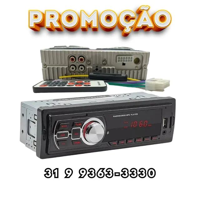 Rádio Automotivo MP3 USB SD Bluetooth - Entrega ou Retirada - Certificado Anatel