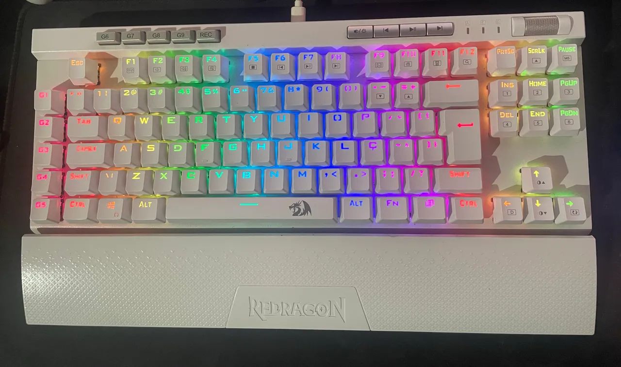 KIT REDRAGON WHITE TECLADO + MOUSE + HEADSET - Foto 2
