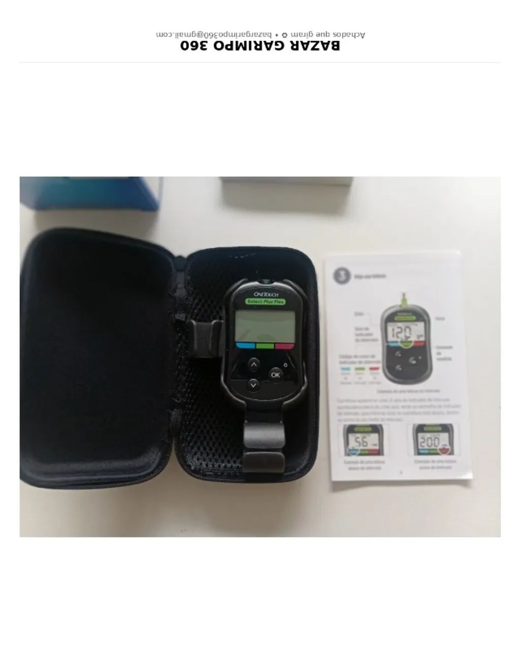 Medidor Glicose OneTouch Select Plus Flex Bluetooth Completo Estojo Manual Caixa Excelente - Foto 2