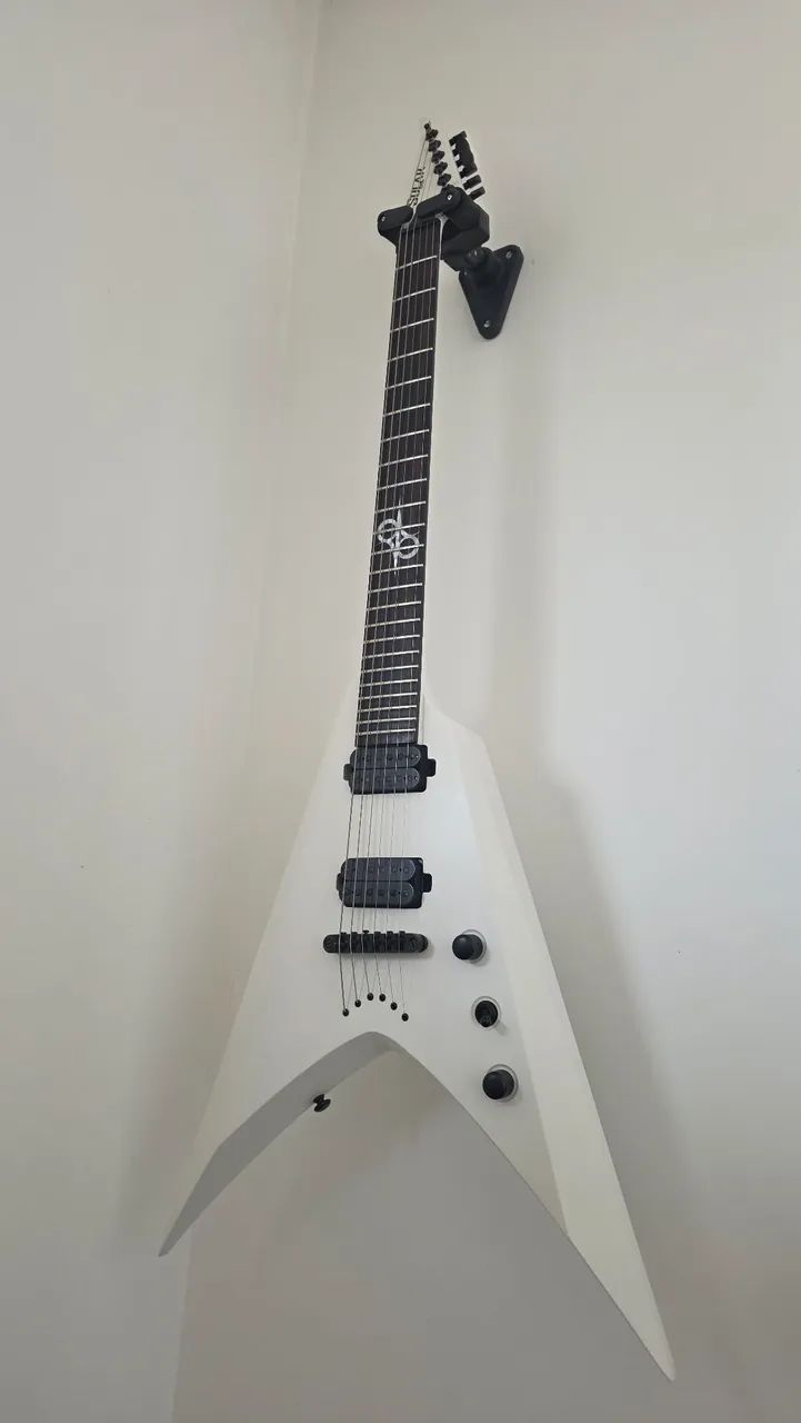 Guitarra Solar V2.6W White Matte - Impecável, Regulada e com Bag