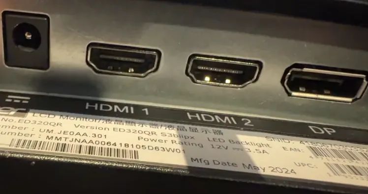 Monitor 32 Gamer Acer ED320QR 165hz 1ms, 31 polegadas - Foto 3