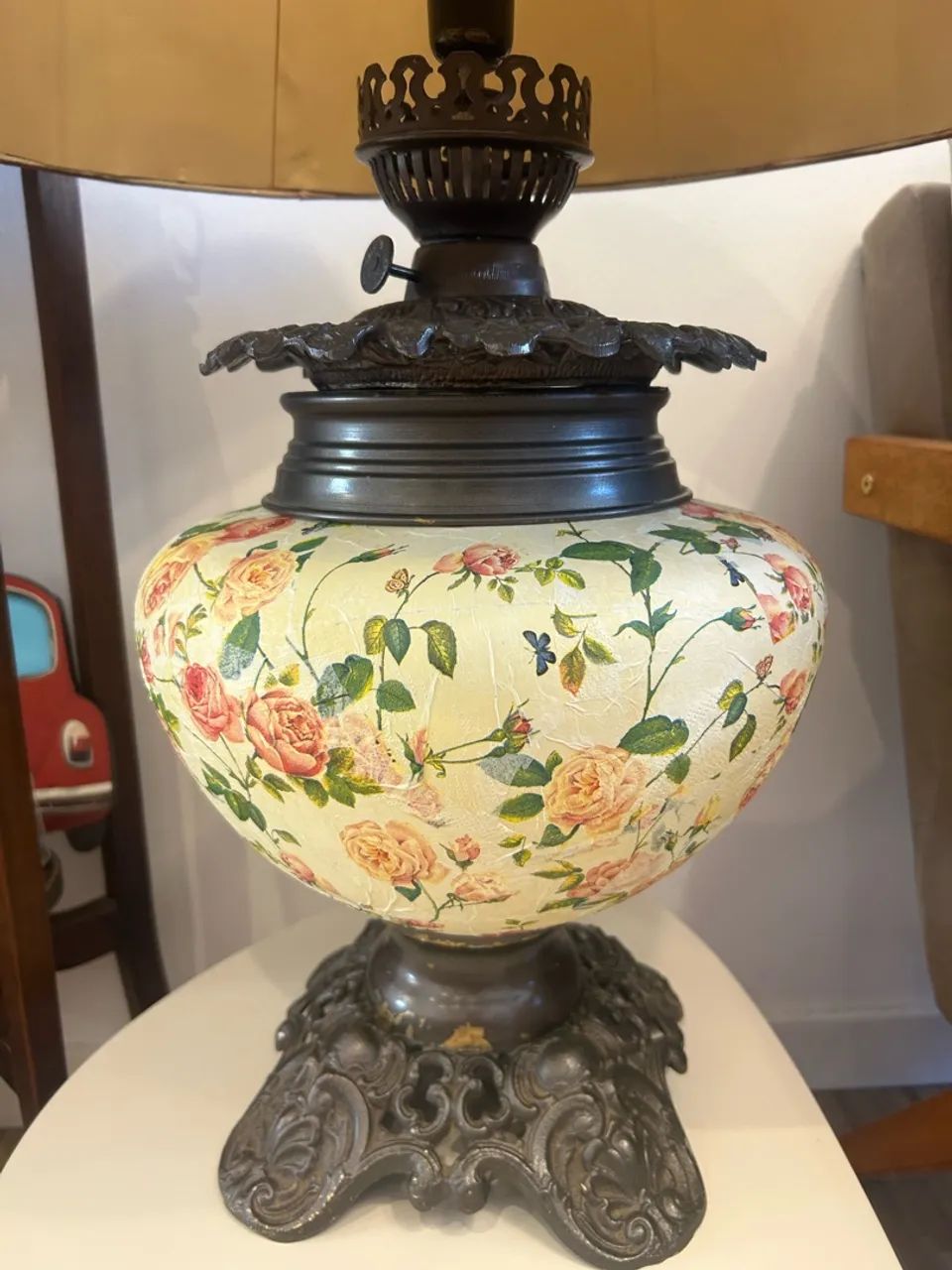 Abajur de porcelana e alumínio  - Foto 2