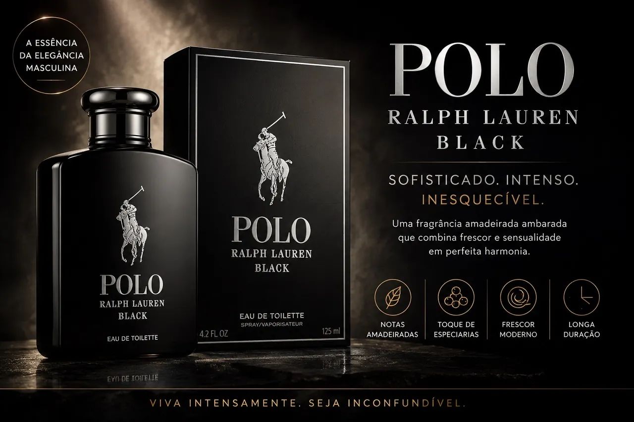 Perfume Polo Ralph Lauren Black EDT 125ml Original