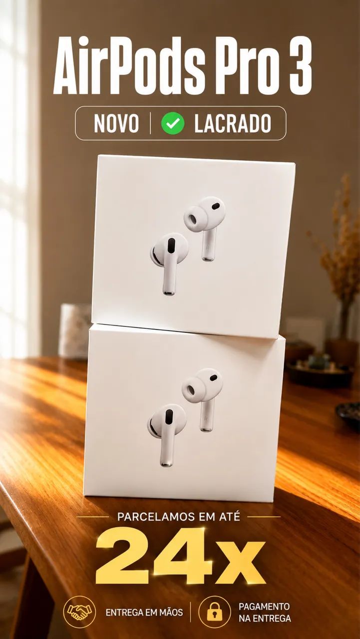 AirPods Pro 3 novo lacrado 