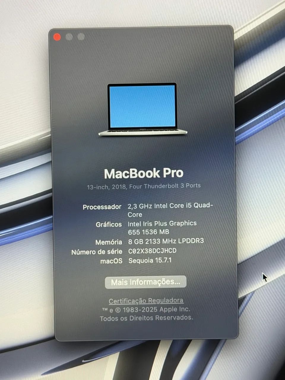 MACBOOK PRO A1989 256GB SSD 8GB RAM COM CARREGADOR, LAUDO E ECOBAG | GARANTIA E NF - Foto 3