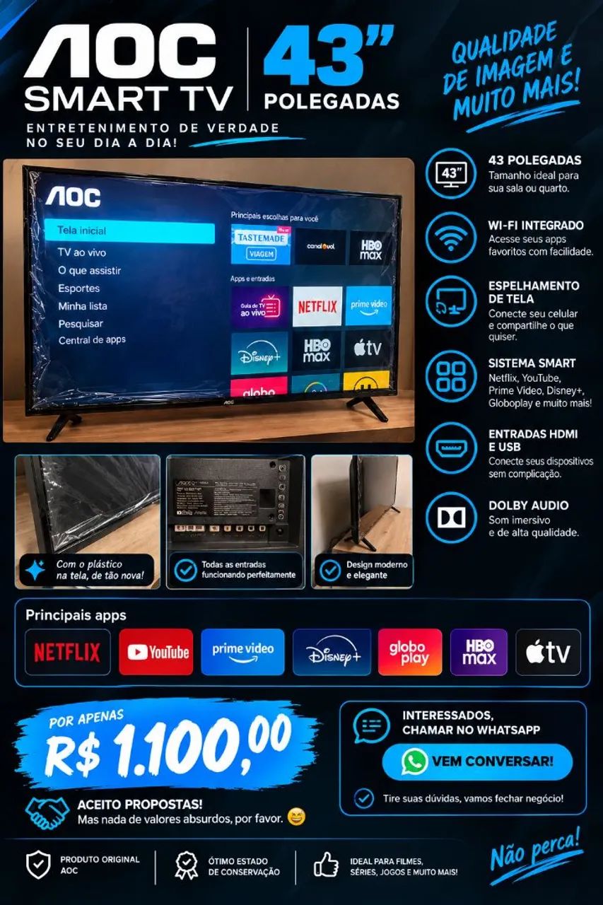 TV 43 polegadas Smart