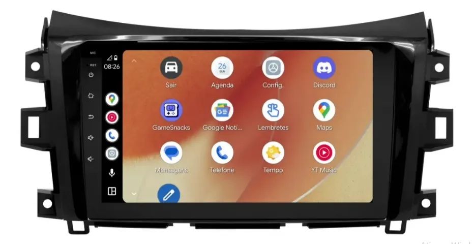 Central Multimidia Octacore 9 Pol. 4Gb/64Gb 4G Carplay e A. Auto