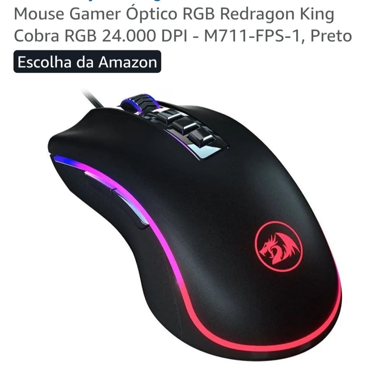 Mouse gamer Redragon Cobra fps - Foto 3