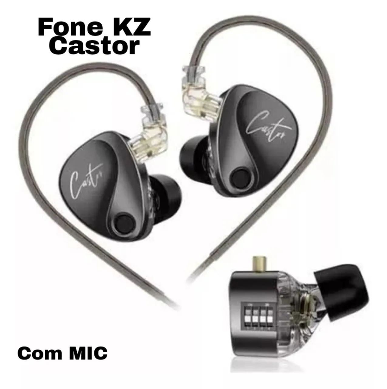Fone KZ Castor In Ear com MIC R$ 120
