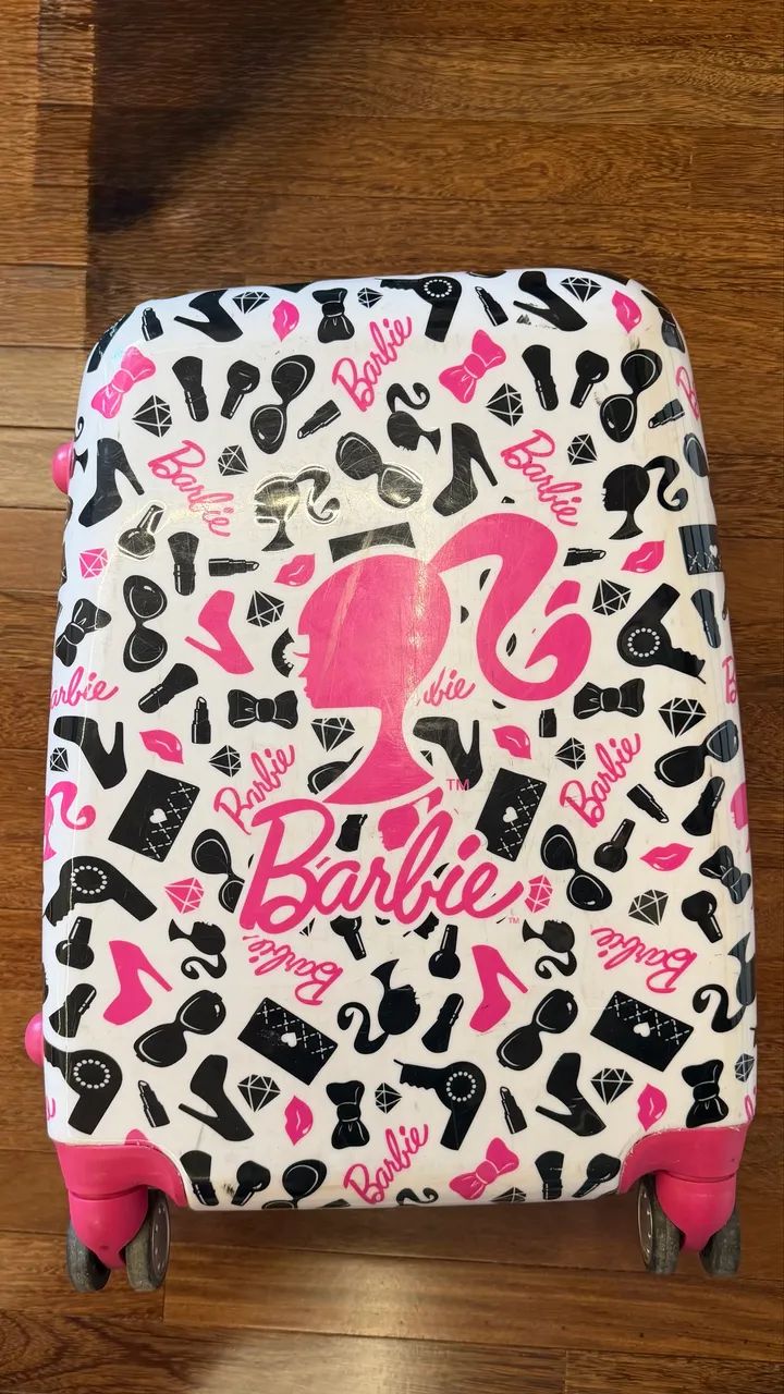 Mala Barbie original, ampla com rodinha 360