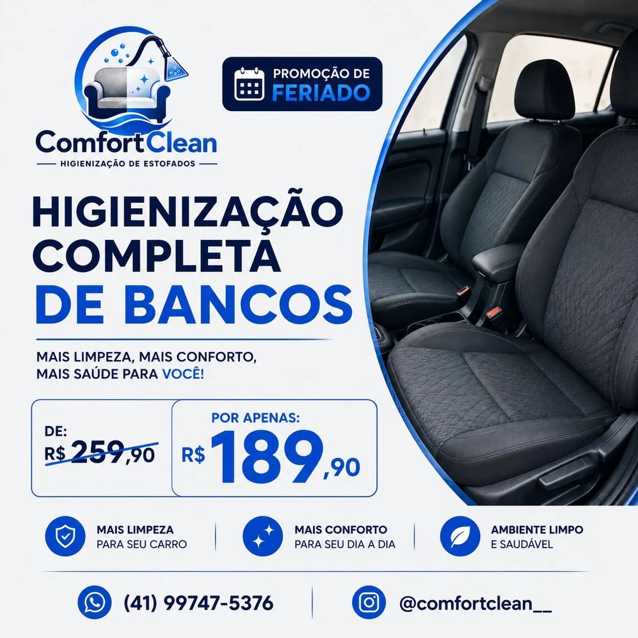 HIGIENIZAÇÃO DE BANCOS 