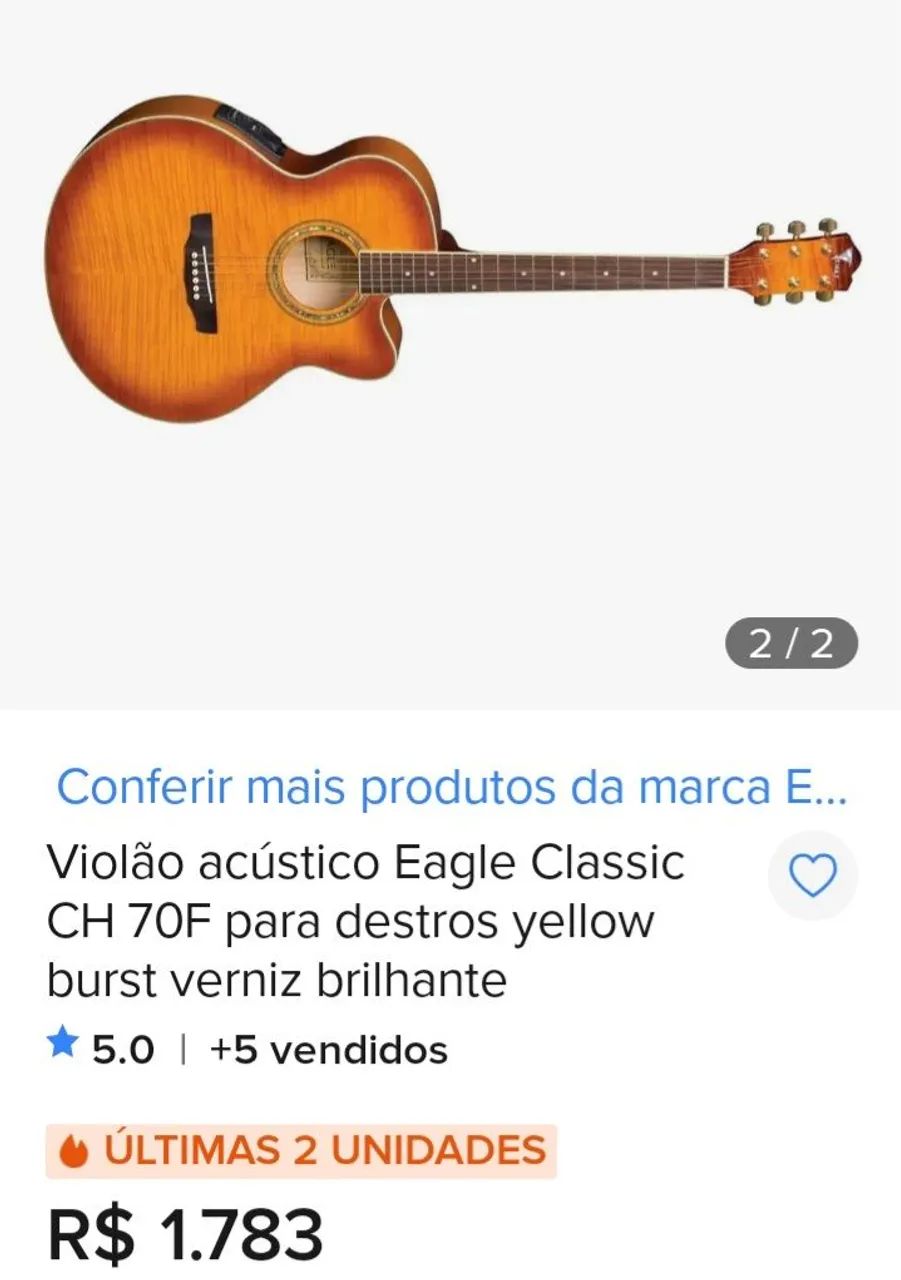 Vendo Violao Eagle  - Foto 3