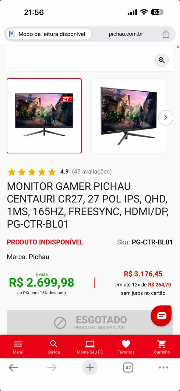 Monitor Gamer Pichau centauri Cr27, 27 lol - Foto 2