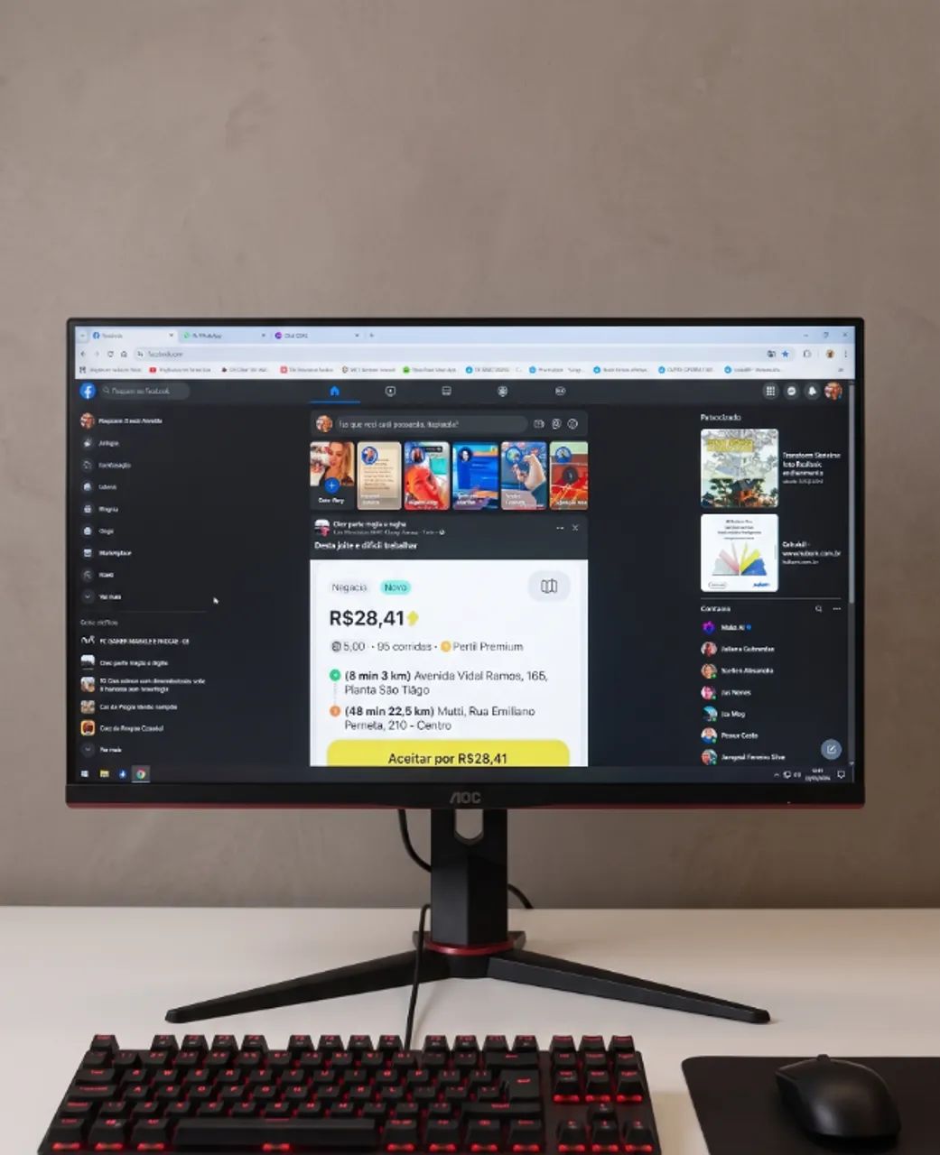 Monitor 144hz Aoc 27 barbada
