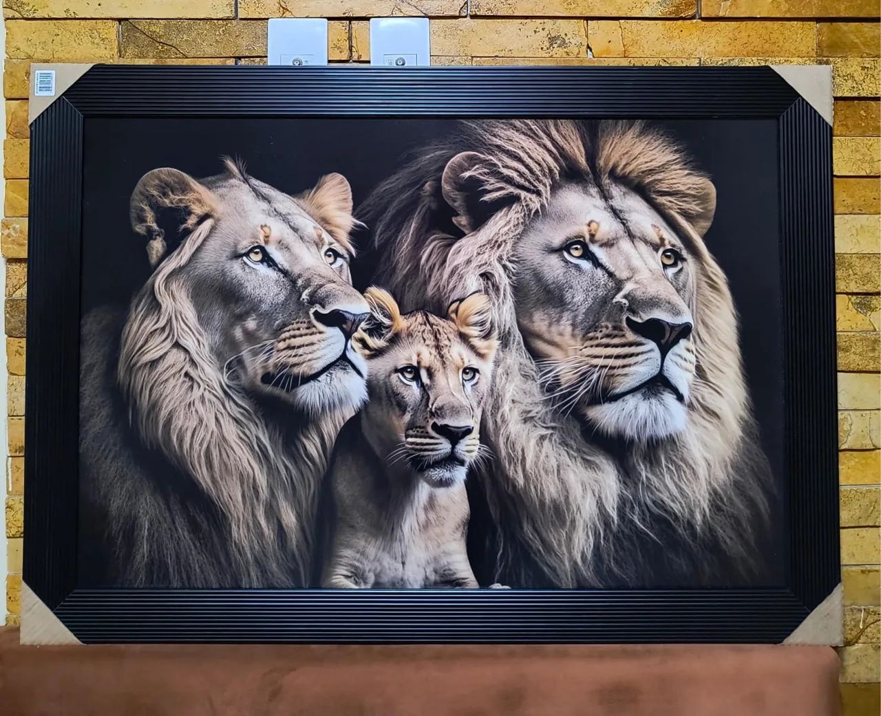 Quadro leão 90x60cm - Foto 2