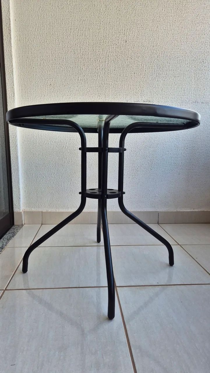 Mesa Redonda Vidro 80 cm - Foto 2