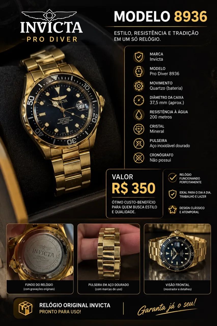 Relógio Invicta Original Raridade 
