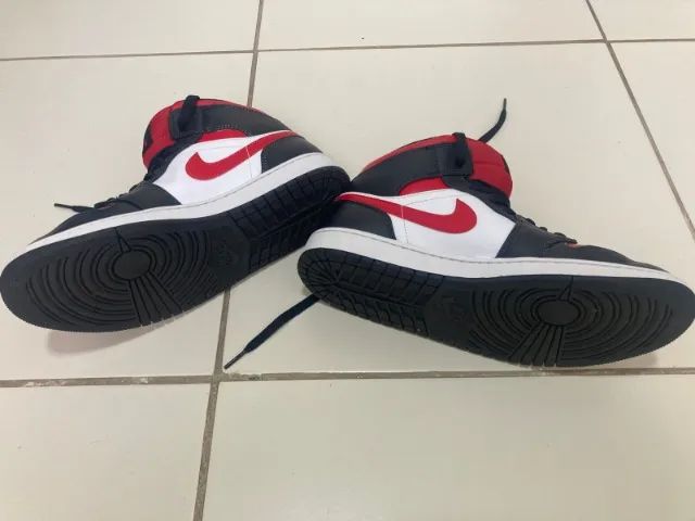 Air Jordan 1 Mid Bred Toe (41) - Foto 5