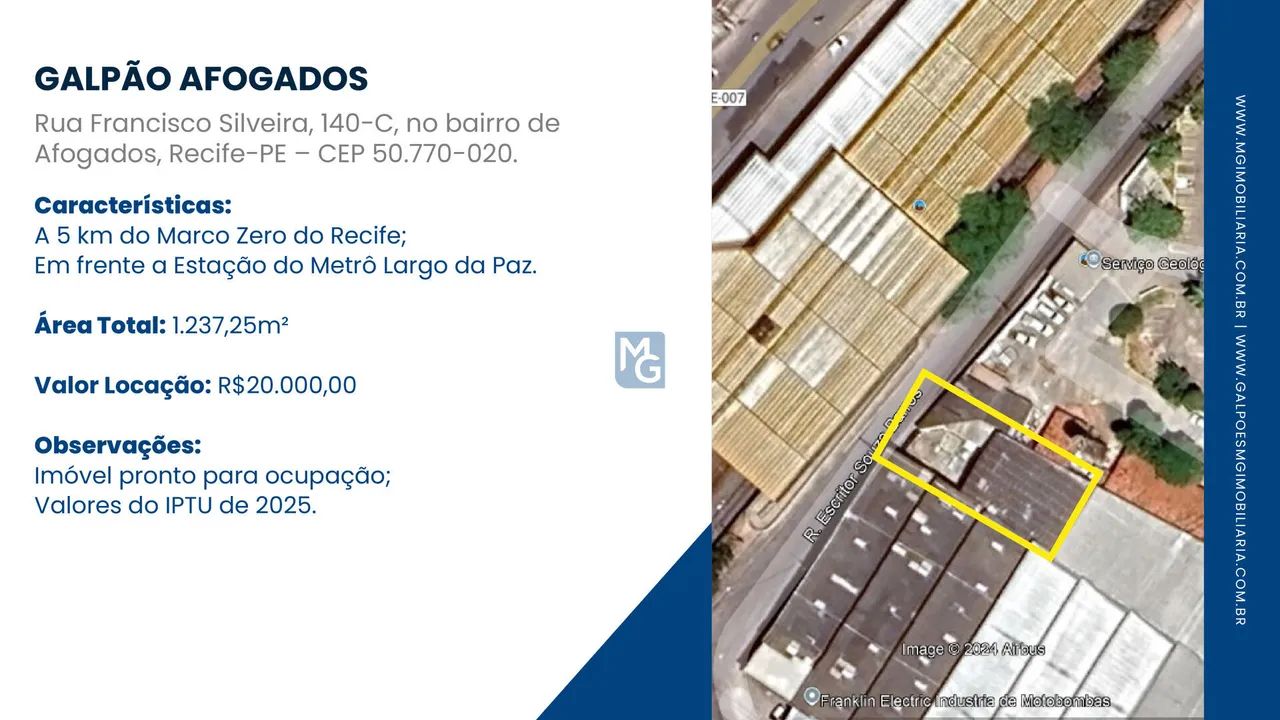 AFOGADOS 1.237,25m² - GALPÃO AFOGADOS 1.237,25 - Foto 2