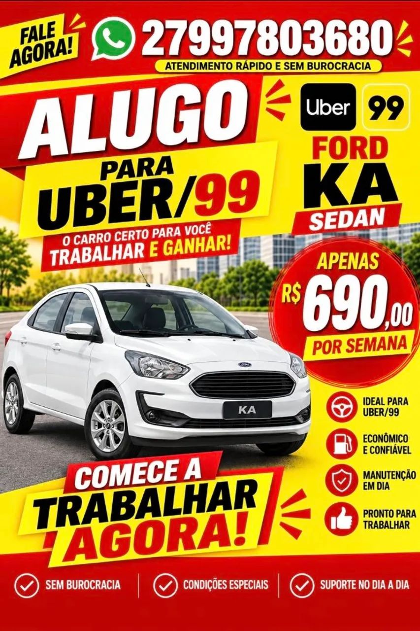 ALUGO CARRO P/ UBER/99