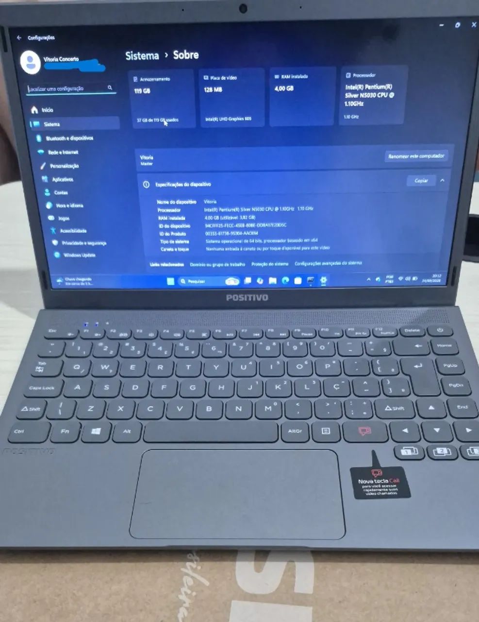 Notebook Positivo Master N1250 Pentium N5030 Windows 11 PRO Cor Cinza - Foto 2