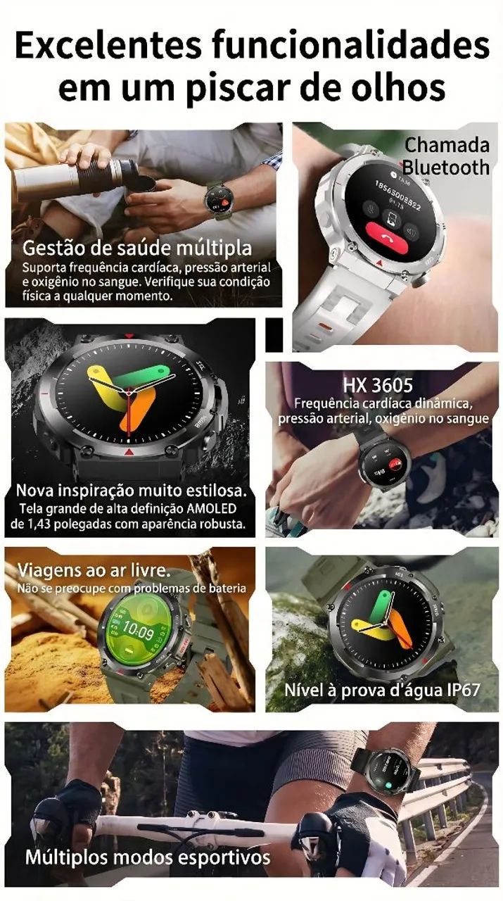 Smartwatch COLMI V70 AMOLED 1.43" polegadas certificação IP68 - Foto 4