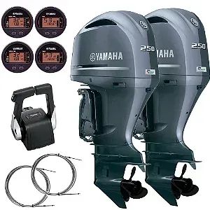 PARELHA YAMAHA 250HP CINZA - MOTOR DE POPA - Foto 2