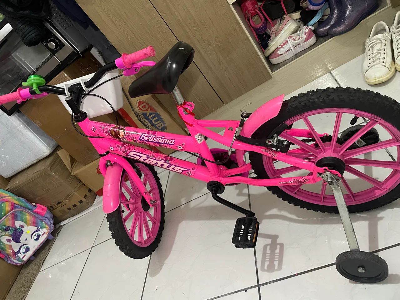 Bike infantil rosa aro 16 - Foto 4