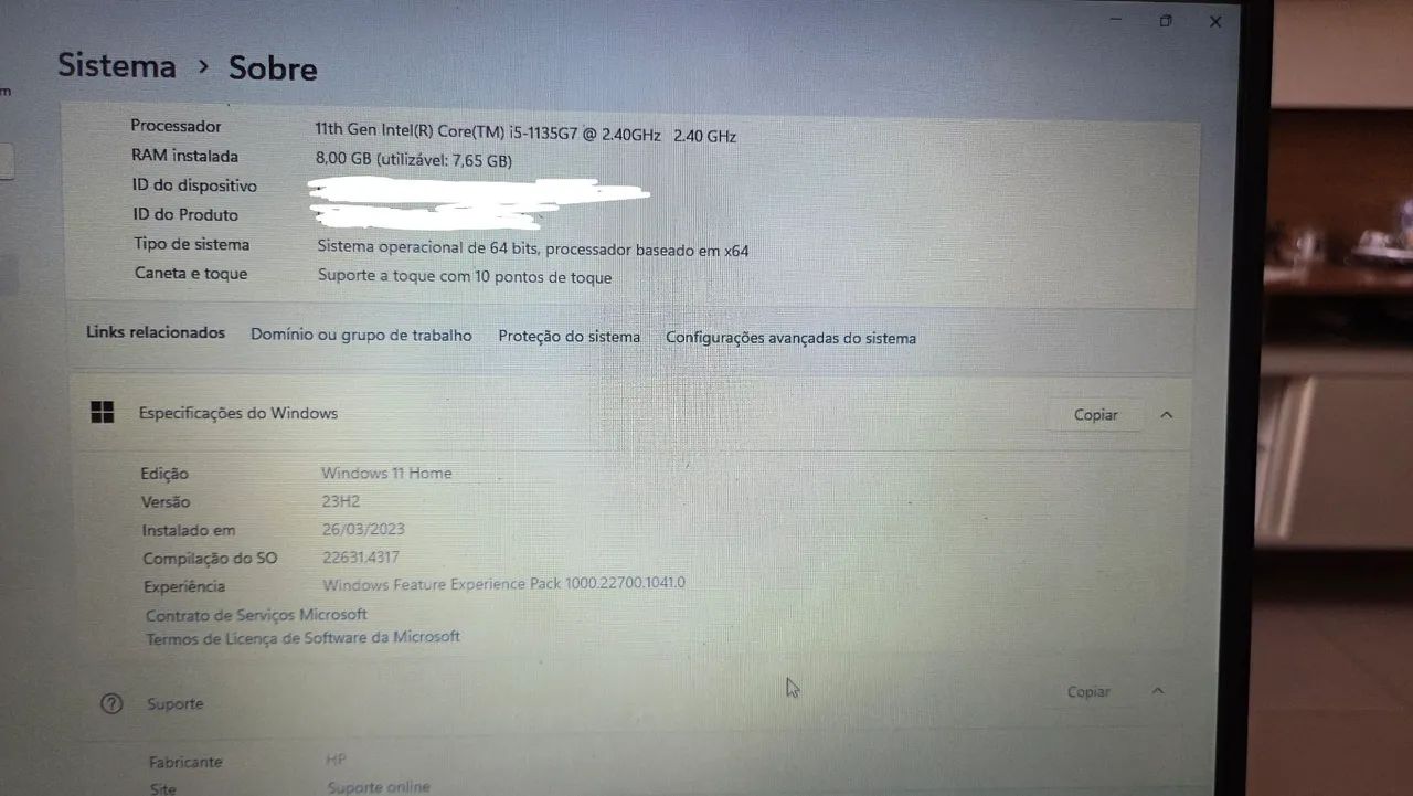 Notebook HP i5 8gb de ram tela touchscreen - Foto 3