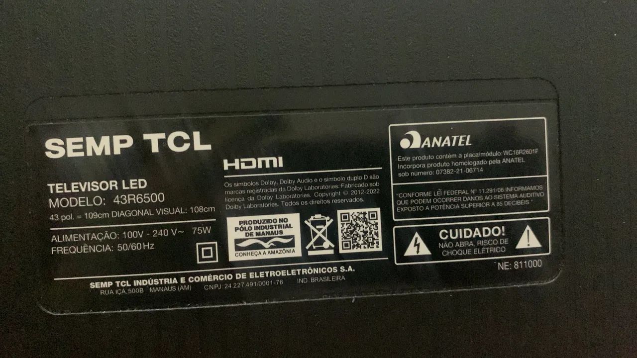 TV SEMP ROKU 43 POLEGADAS PARA CONCERTO - Foto 2