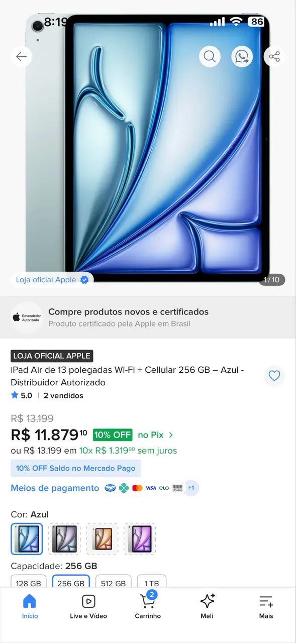iPad Air 13pol 2026 M4 - Foto 3
