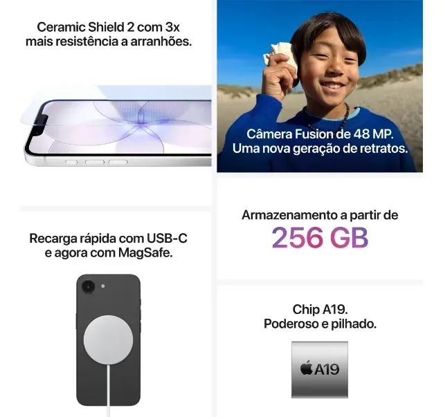 iPhone 17e 256GB Branco - Foto 4