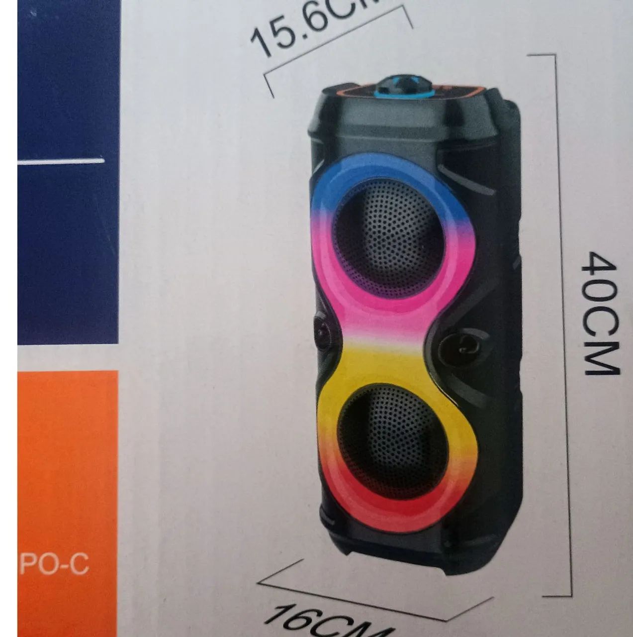 Caixa de Som Bluetooth tamanho médio com excelente qualidade de áudio e iluminação - Foto 4