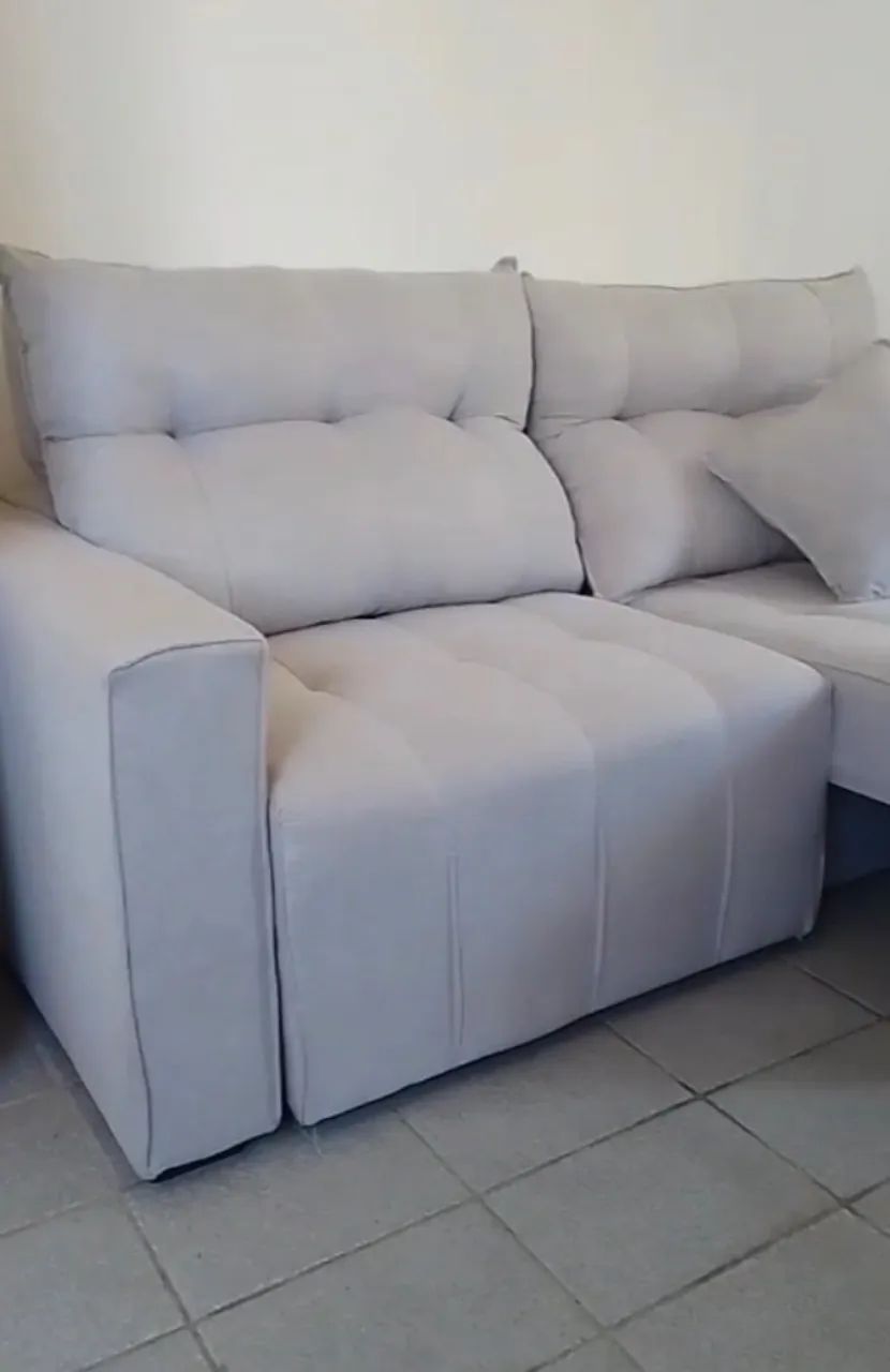 Sofá linho cinza  - Foto 2