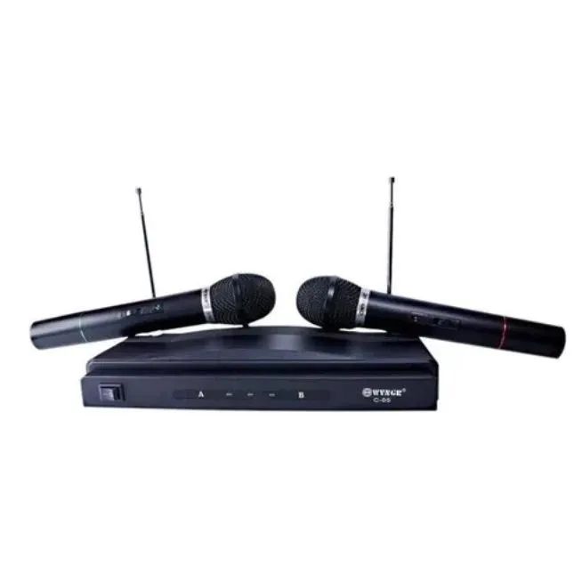 Microfone sem fio duplo profissional c05440255304288194563