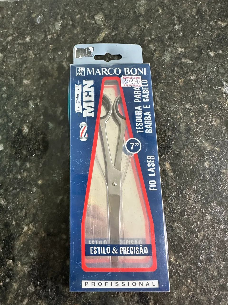 Tesoura n?7 para cabelo e barba 