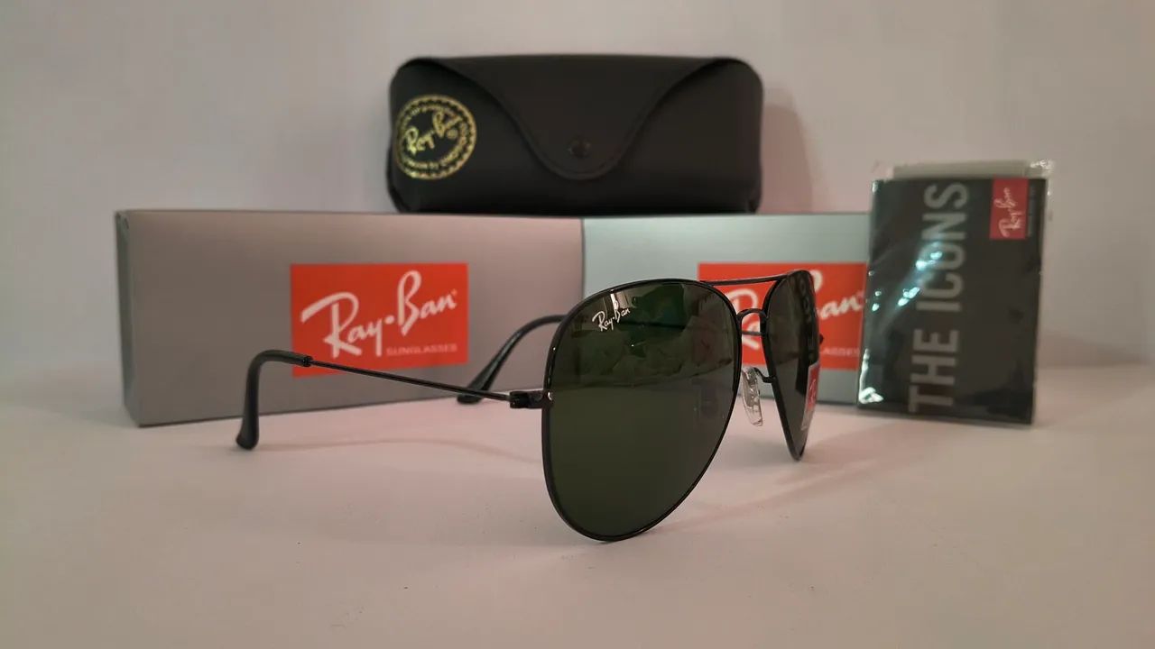 ÓCULOS DE SOL RAYBAN AVIADOR PRETO  - Foto 2
