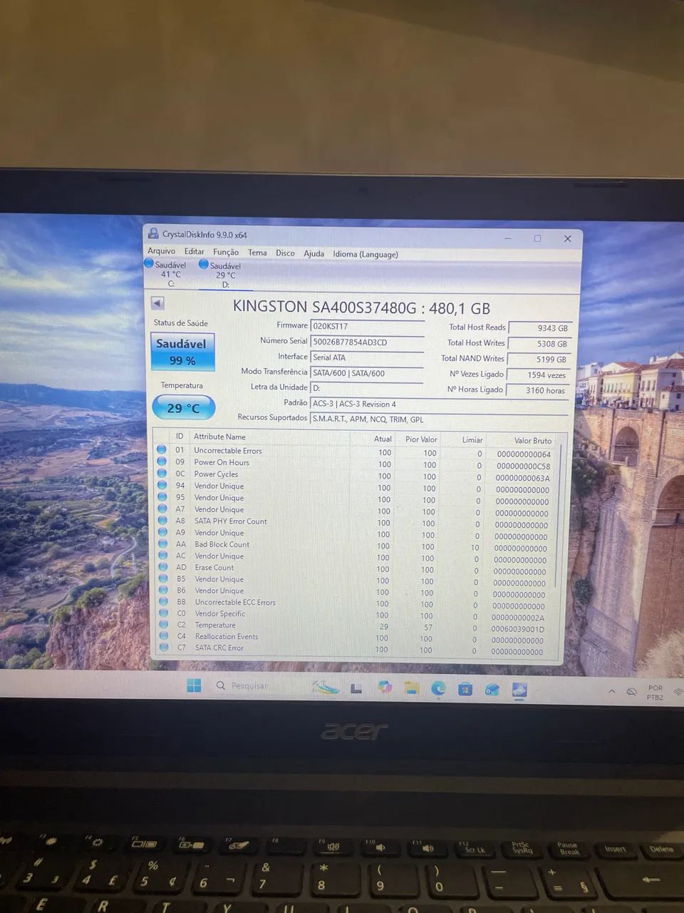SSD Kingston 480GB SAUDÁVEL  - Foto 3