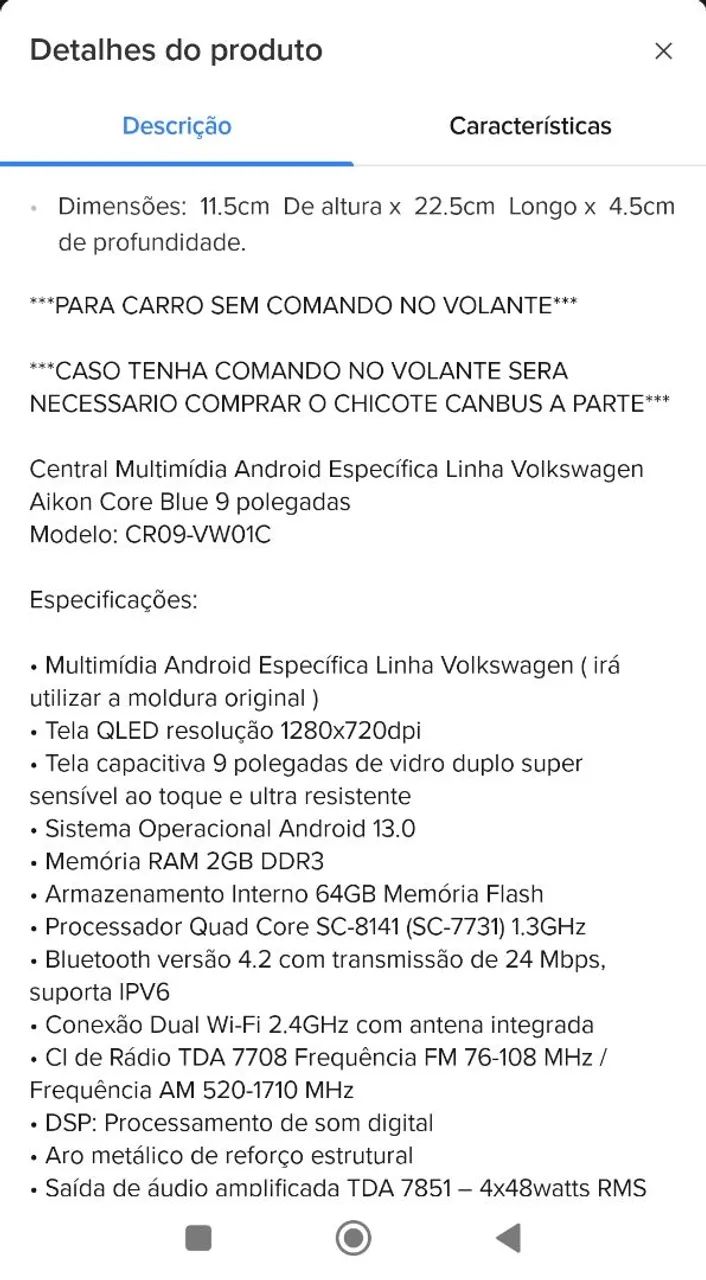 Multimidia Vw Jetta Passat Tiguan Amarok Core 2ram 64gb 9' - Foto 4