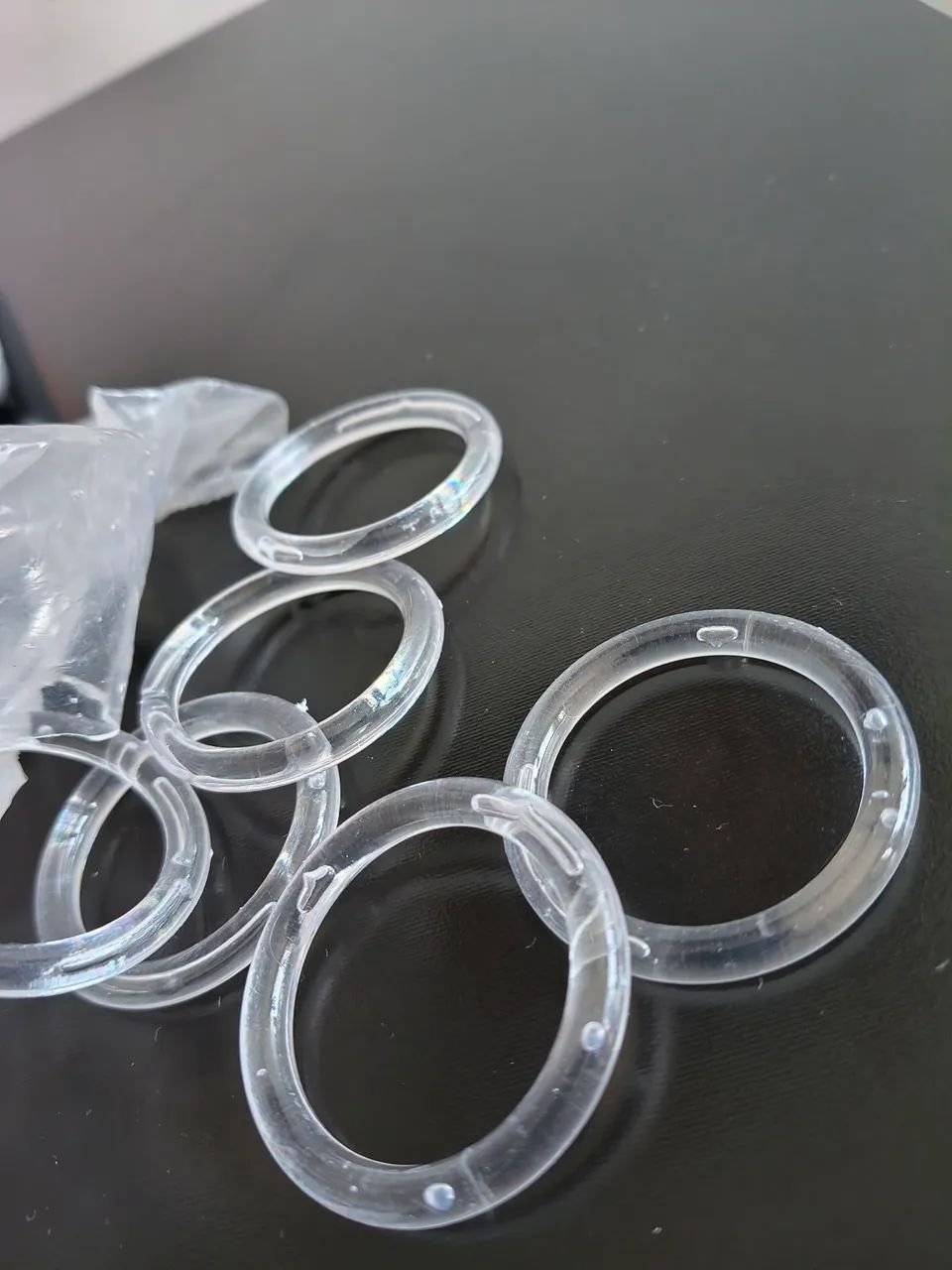 Argolas de Plástico TRANSPARENTE Ritas 30mm - 48 unidades