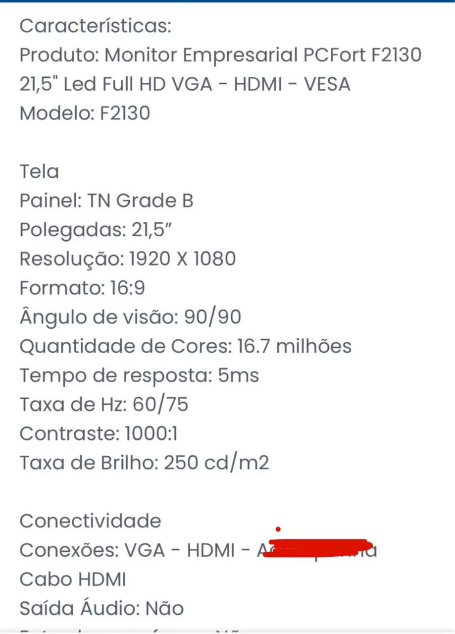Monitor PCForte 21,5 polegadas - Foto 5
