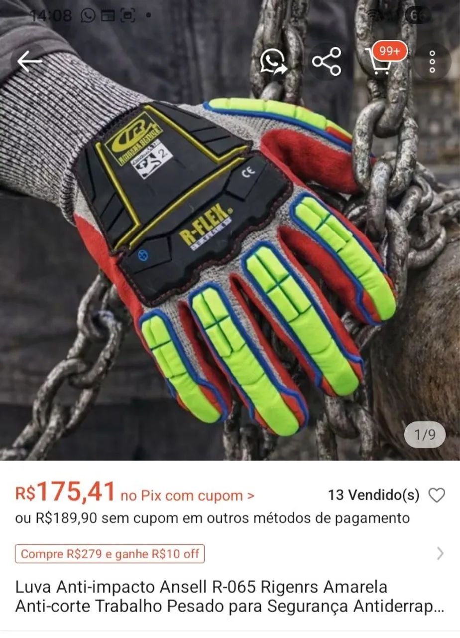 Vendo luvas pra trabalhar resistente 