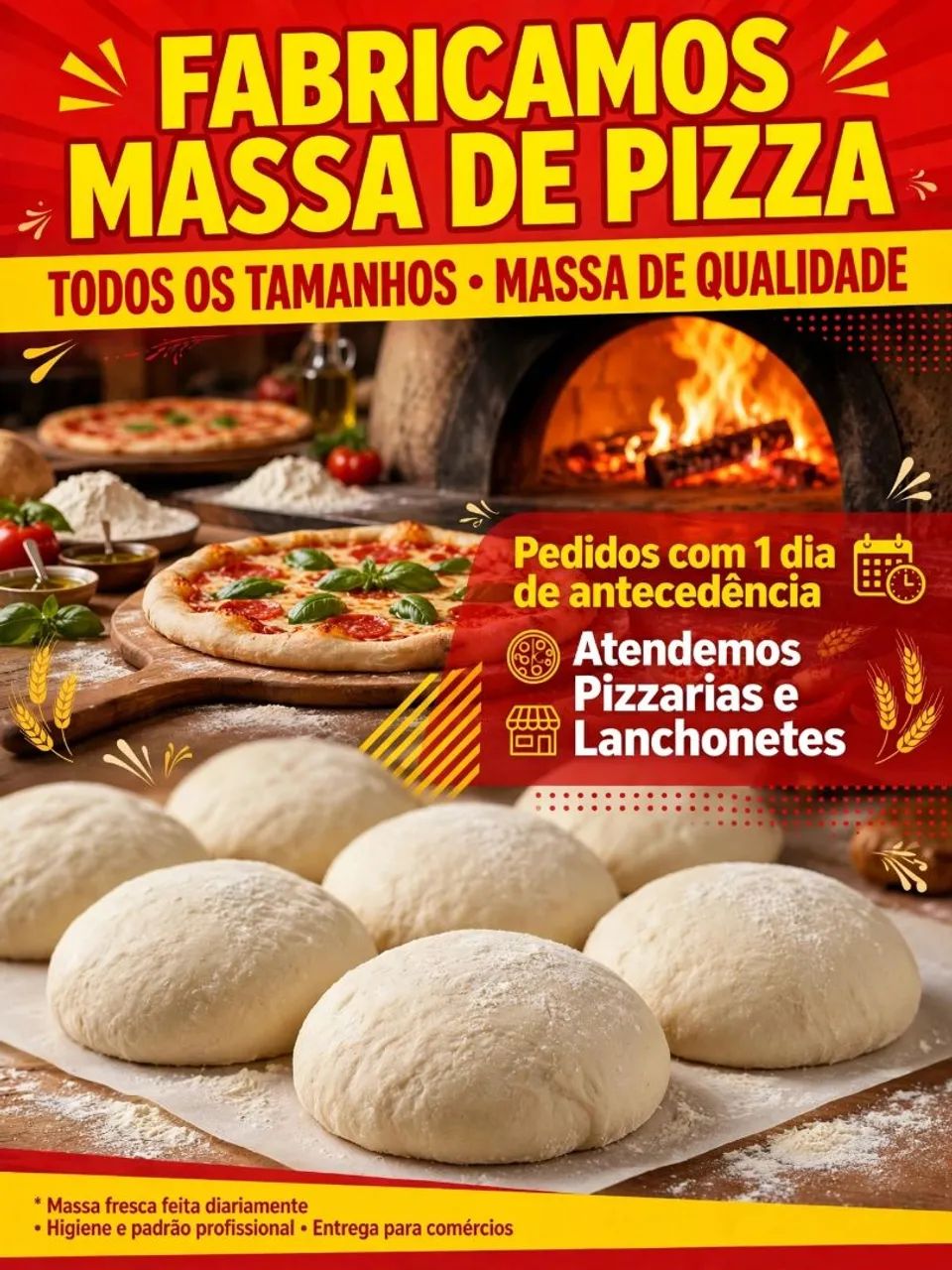 Massa de pizza pré assadas sem bordas