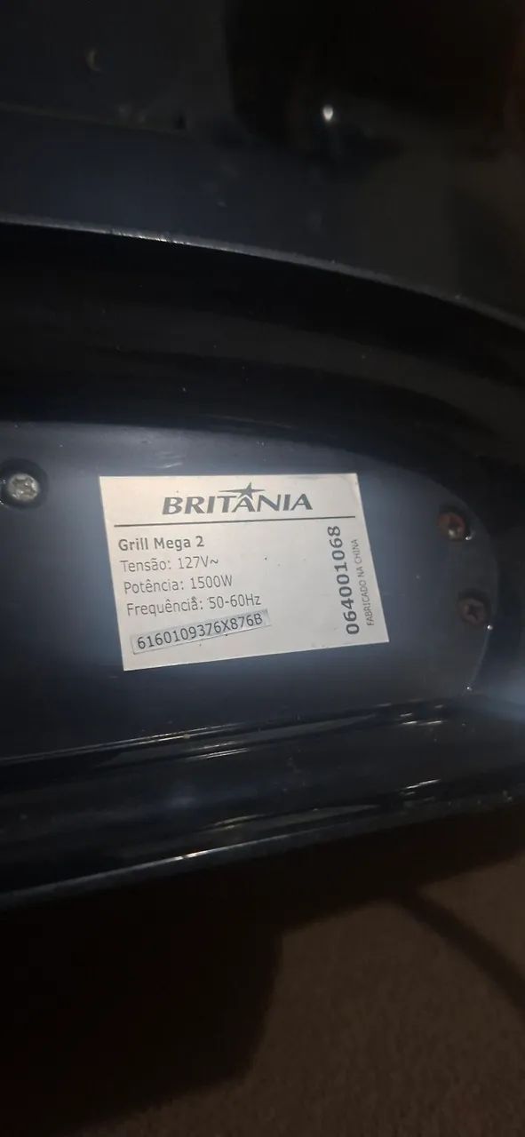 Grill Elétrico Britânia Mega 2 1500W - 127V